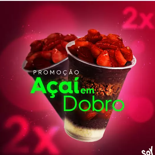 Açaí em dobro 2 copo por 23,99