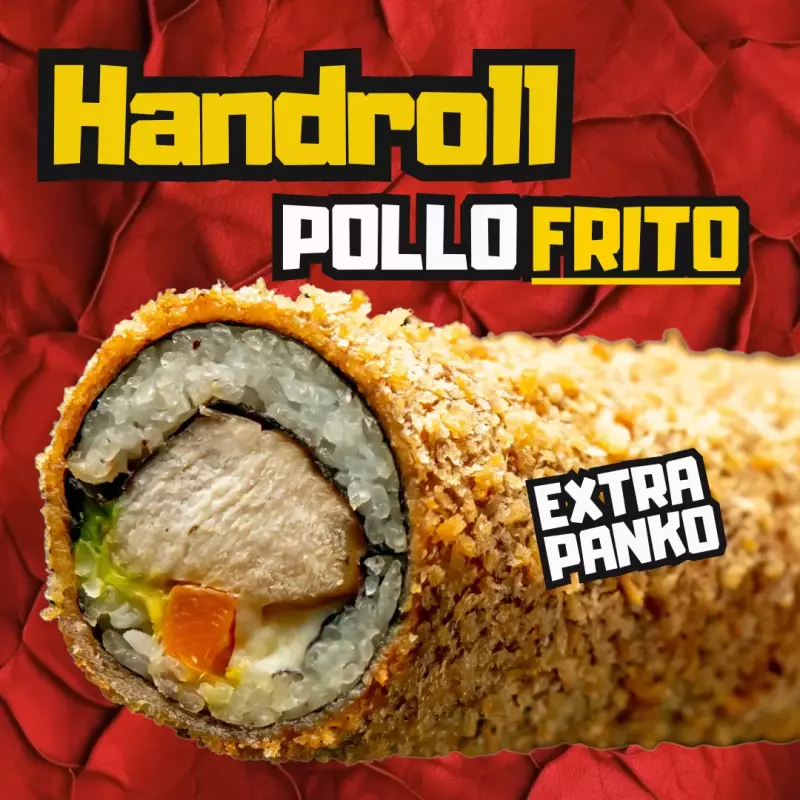 Handroll de Pollo Frito con Panko