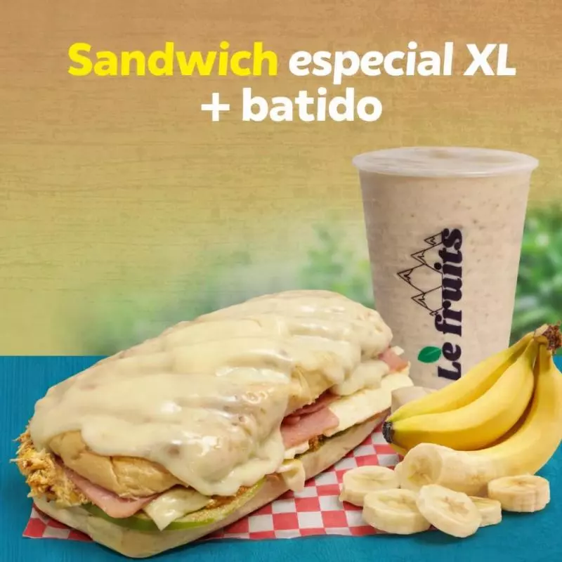 combo sandwich especial XL + batido