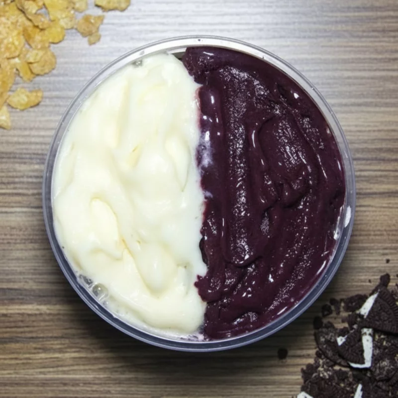 Meio a meio açaí + cupuaçu