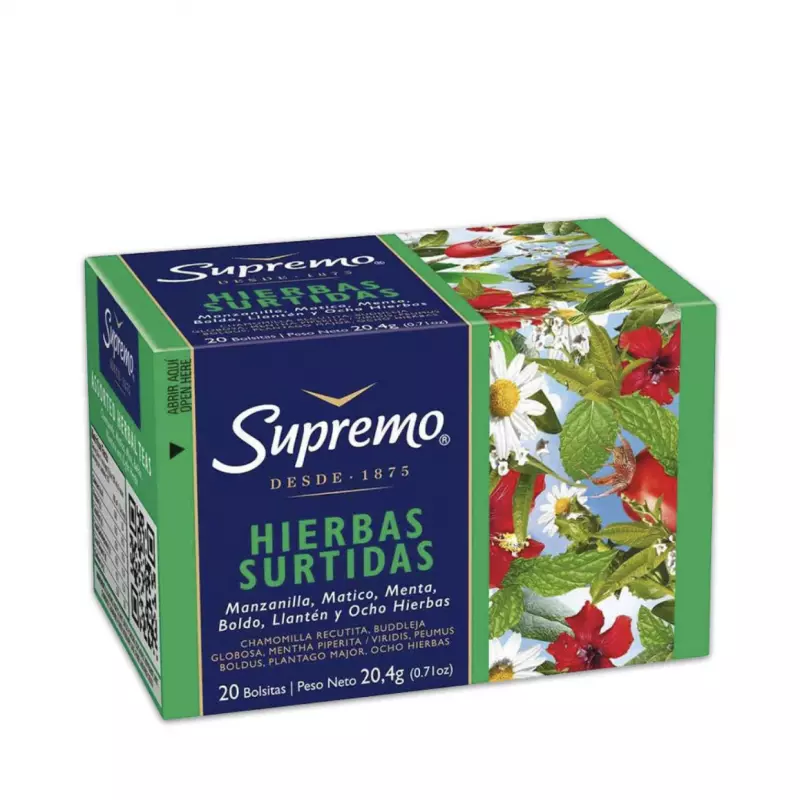 Hierbas Surtidas 20 unidades