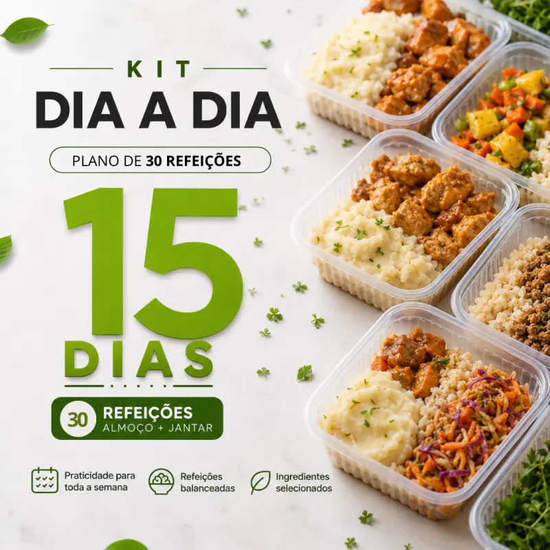 Kit 30 Refeições - 15 Dias (Opção 2)