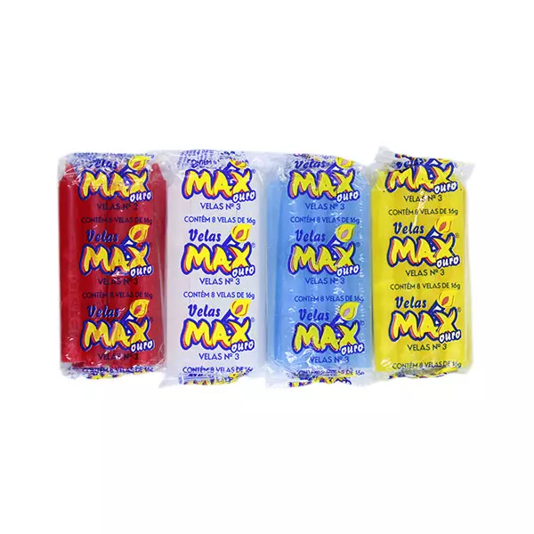 VELA MAX C/8 AMARELA 12CM