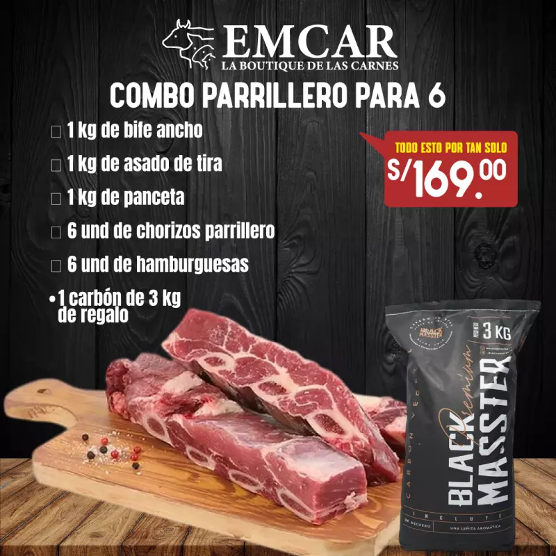 COMBO PARRILLERO PARA 6