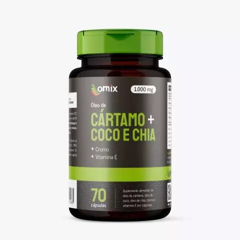 Óleo de Cártamo +Côco+Chia+Vit.E
