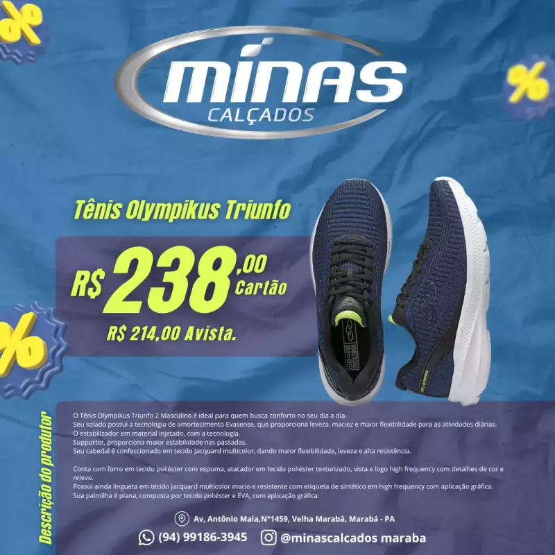 Tênis Olympikus Triunfo 2 RF:43477