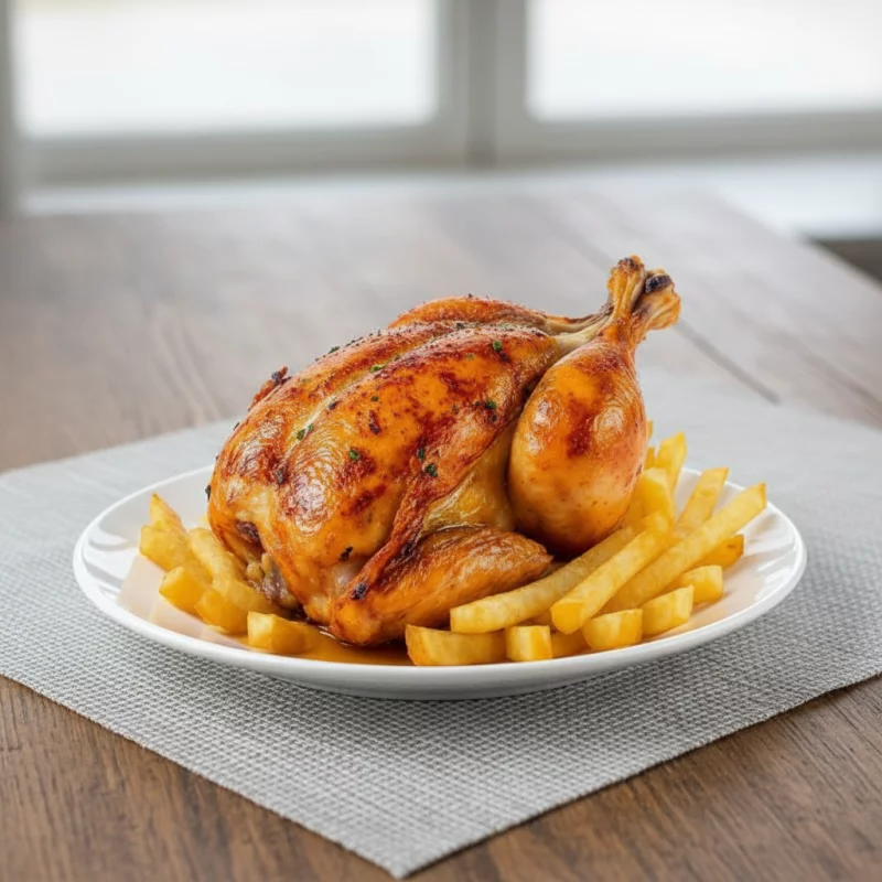 1/2 pollo Spiedo con Papas XL