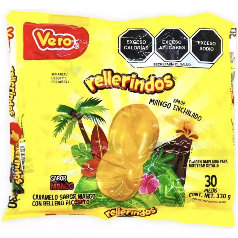Rellerindos sabor a mango x 30 unida