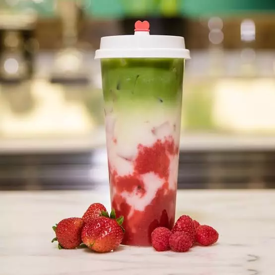 Ice latte Berry Matcha