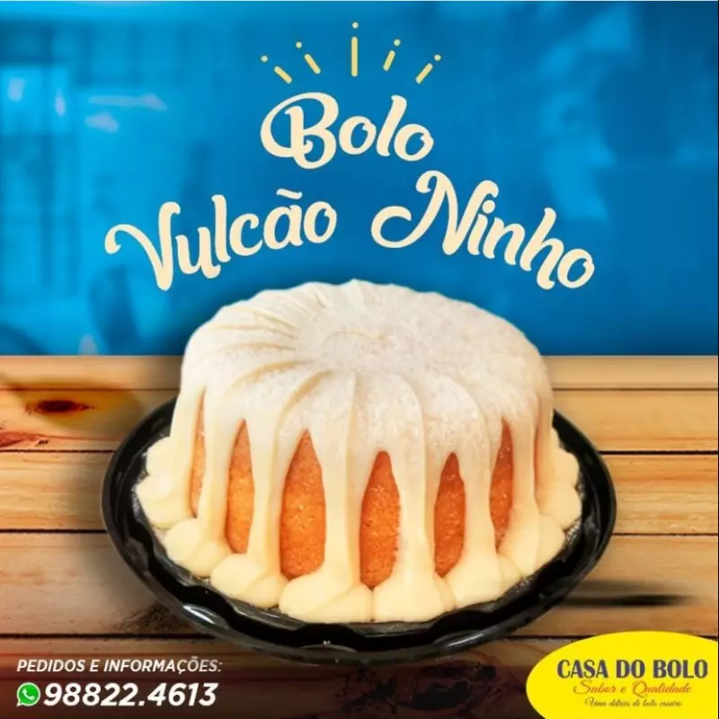 Bolo Vulcão de Ninho