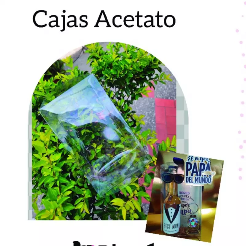 Caja de acetato margarita