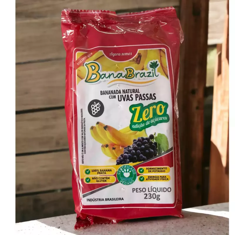 Bananadas com uva passas diet