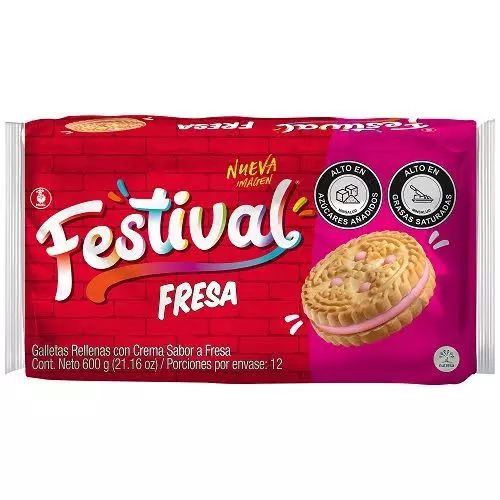 GALLETAS FESTIVAL FRESA X 12 PAQ