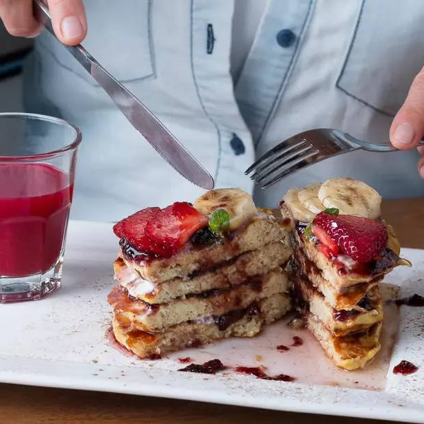 Pancakes de frutos rojos