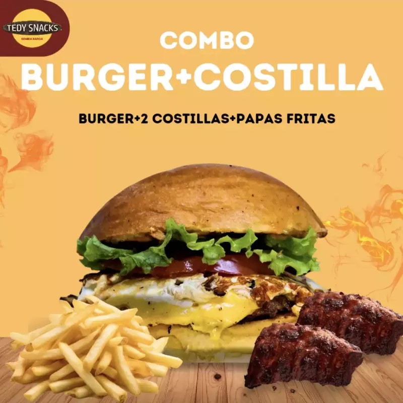 Combo burger + Costillas