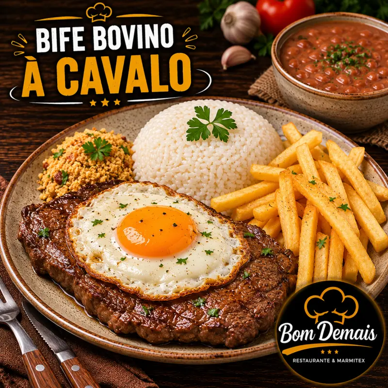 BIFE BOVINO À CAVALO