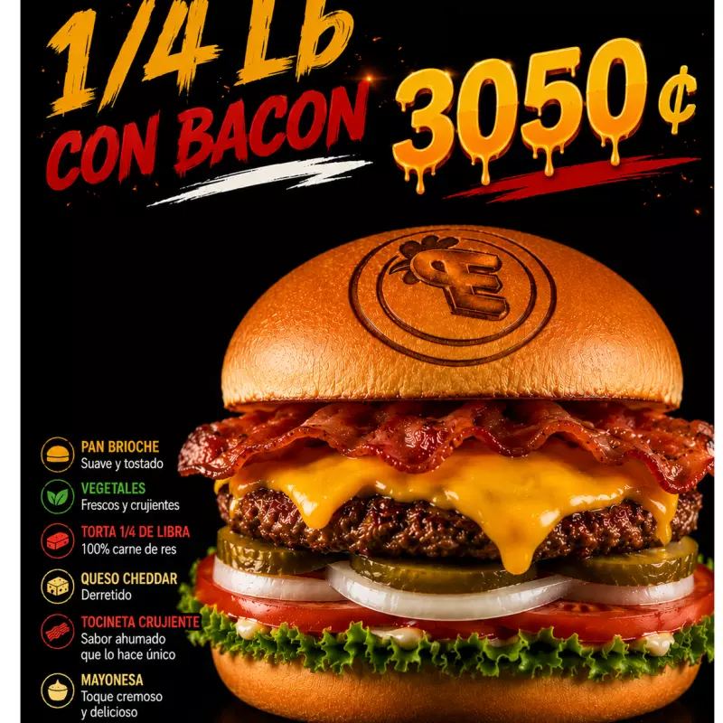 1/4 Libra con Bacon