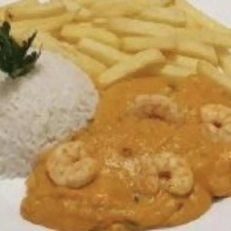 Estrogonofe de camarão