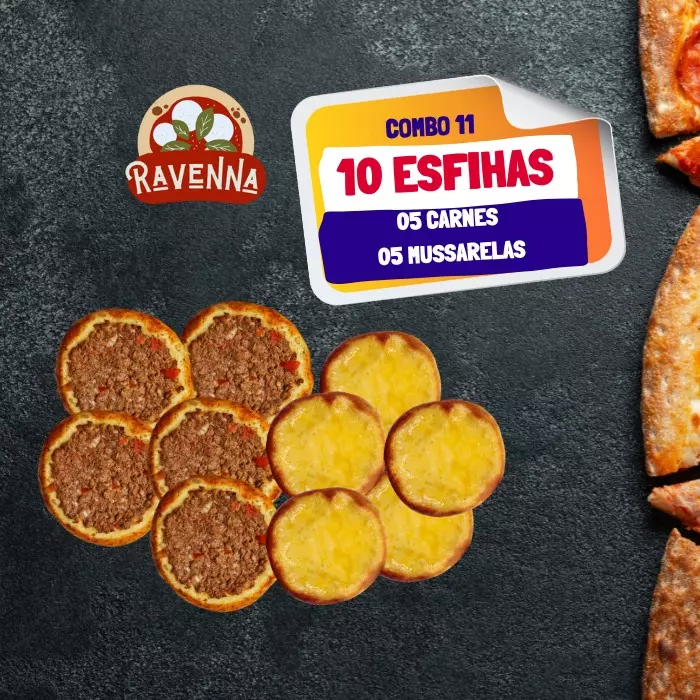 COMBO ESFIHAS 05 CARNE E 5 MUSSARELA