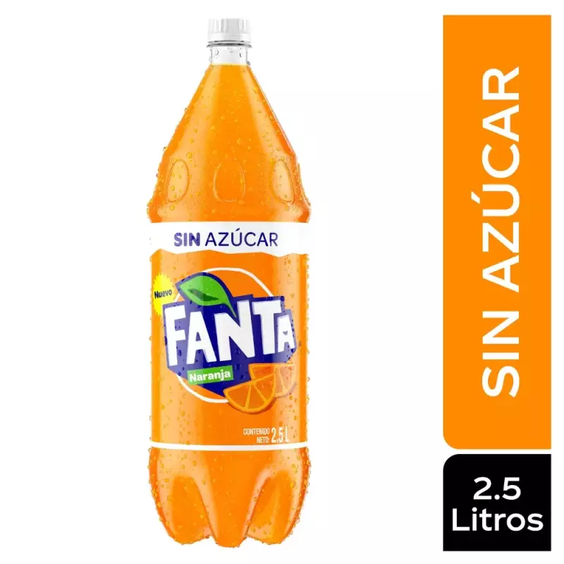 Fanta Naranja Sin Azúcar 2.5L