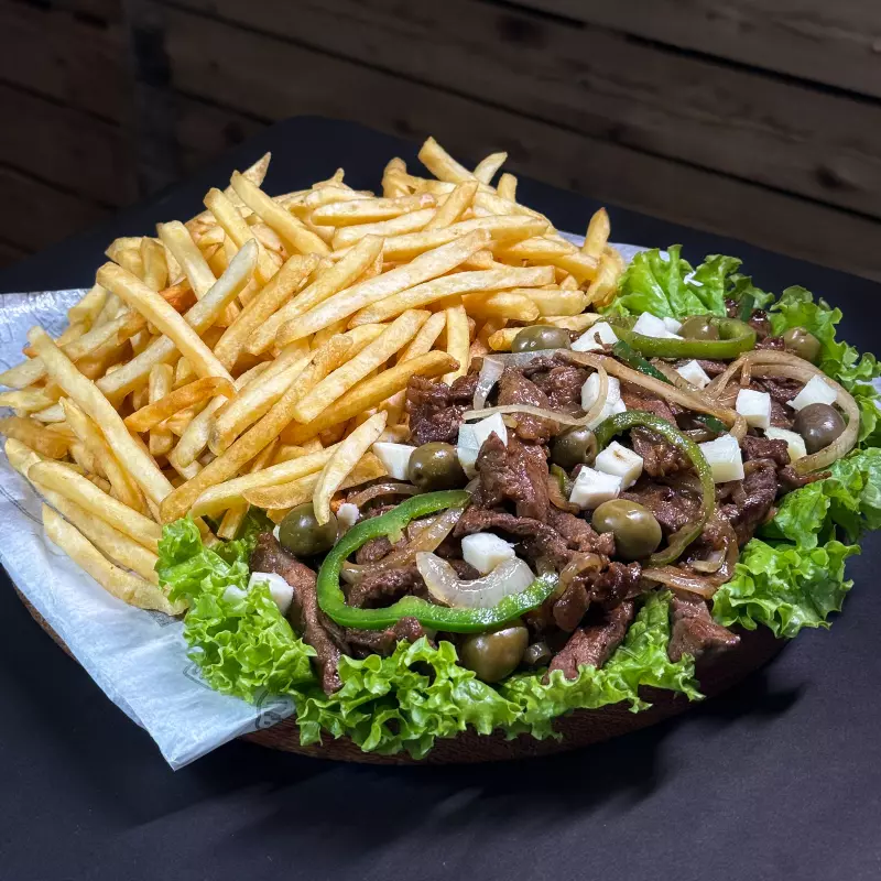 CONTRA FILÉ ACEB. + FRITAS OU AIPIM