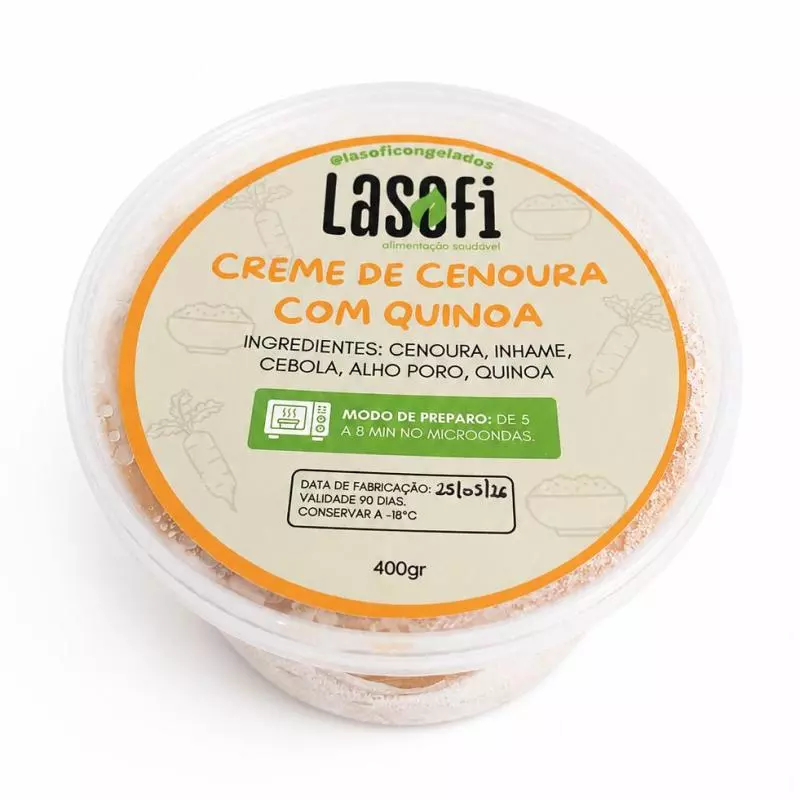 Creme de cenoura com quinoa