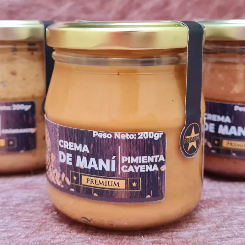 CREMA DE MANI CON PIMIENTA CAYENA