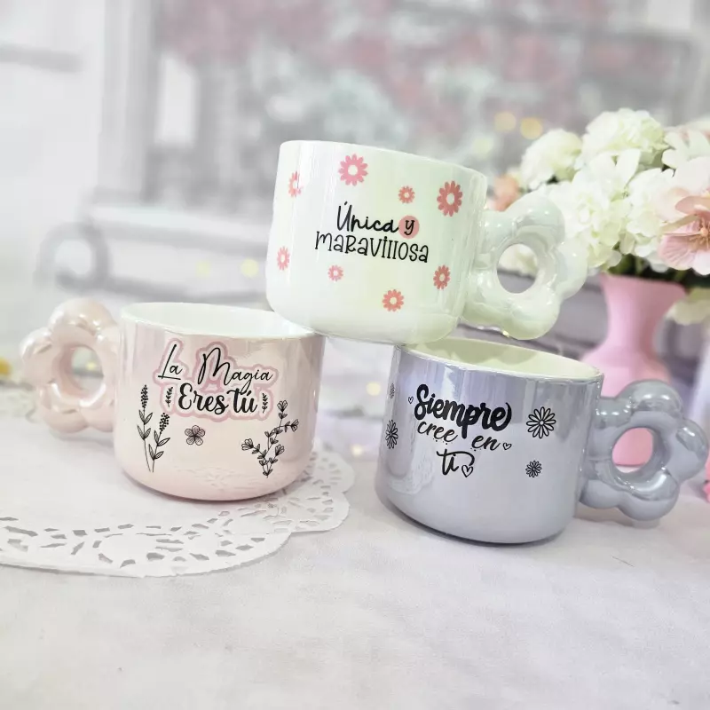 Mug Flor mujer
