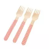 Garfo de Madeira Rosa