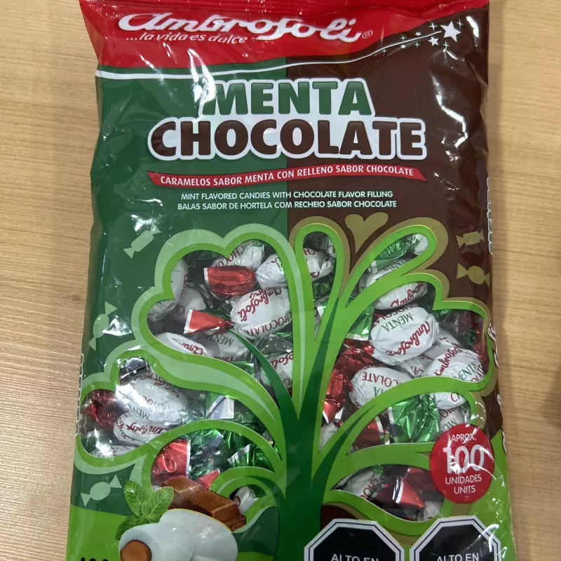 Caramelo menta chocolate
