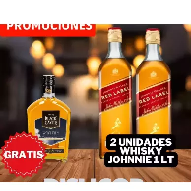 2 WHISKY JOHNNIE 1 L + BLACK CASTLE