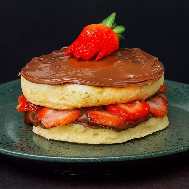 Panquecas de Nutella com Morango