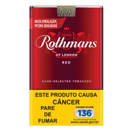 Maço de cigarro Rothmans vermelho