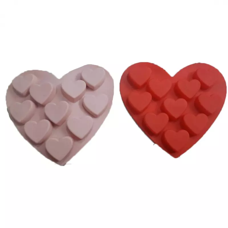 Molde de corazón  mini 10und