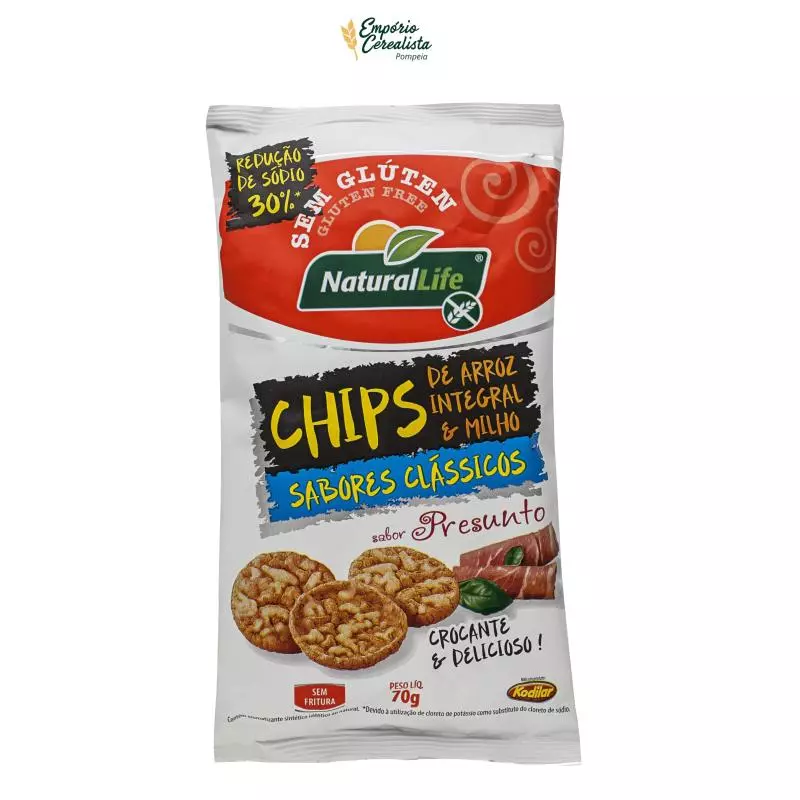 Chips Arroz e Milho Presunto - 70g