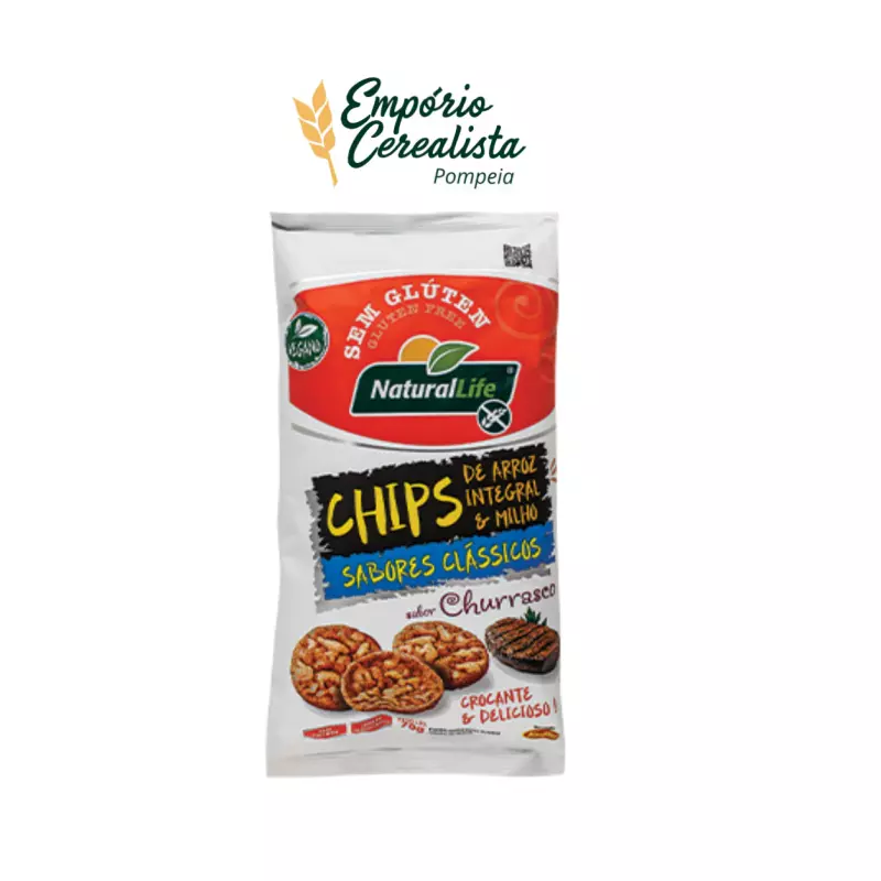 Chips de Arroz e Milho Churrasco 70g