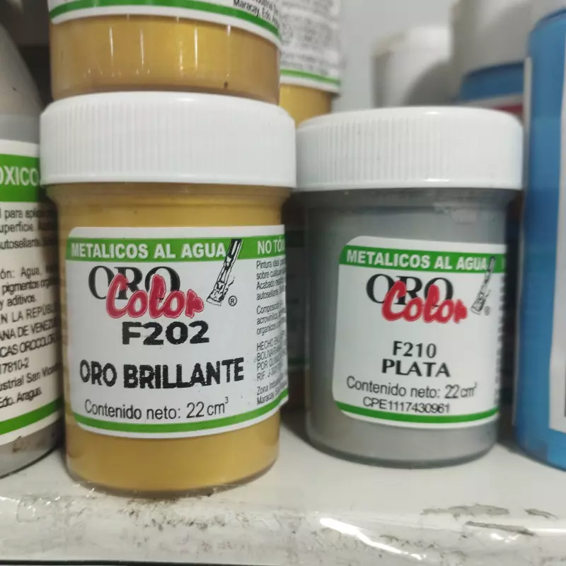 Pintura al frio metalizada Oro color