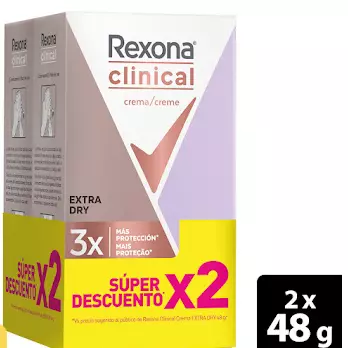 2Desod. Rexona Clinical Extra Dry
