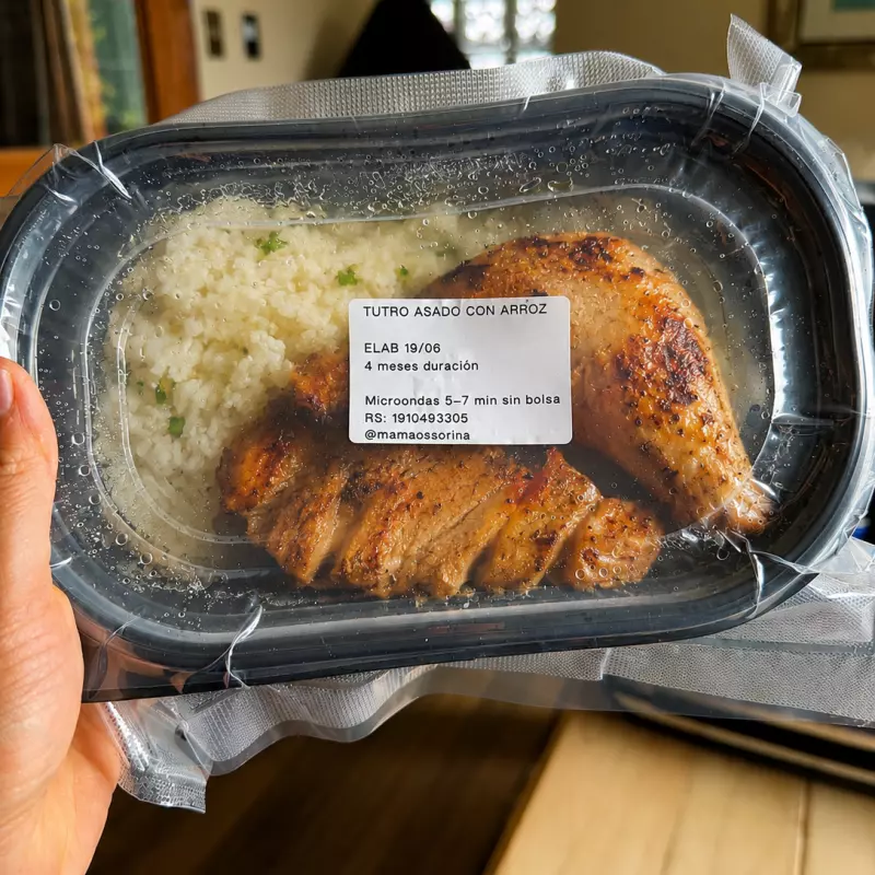 Pollo asado con arroz