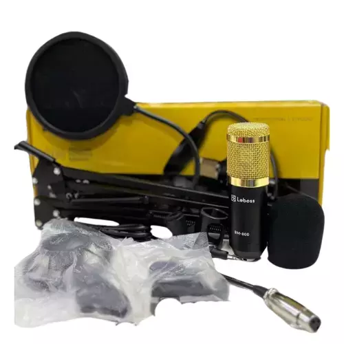 KIT MICROFONE CONDENSADOR BM-800 LEB