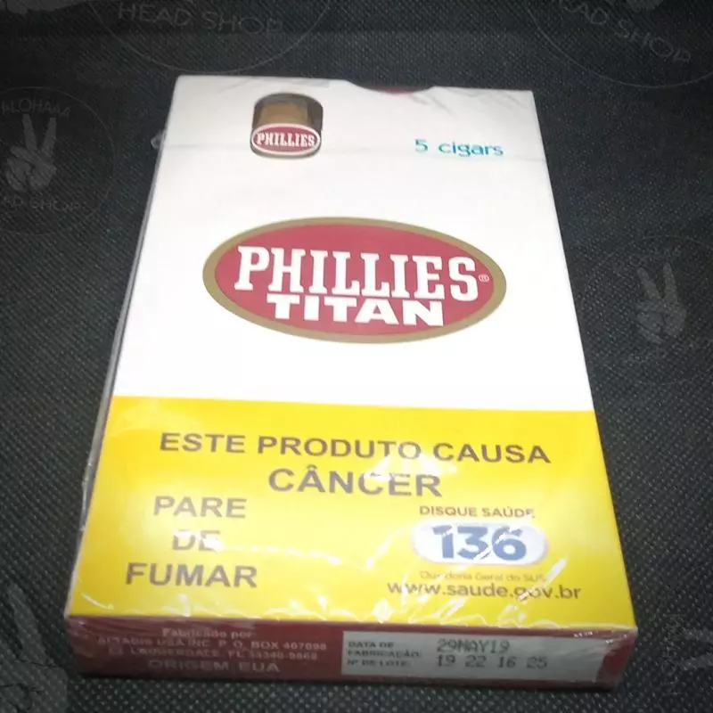 Charuto Phillies Titan Natural - Caixa c/ 5 u