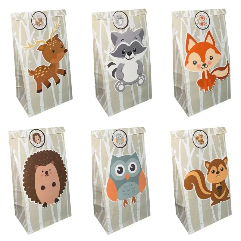 12 BOLSAS ANIMALES BOSQUE (12x8X22)