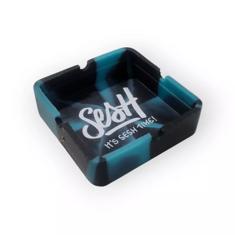 Cinzeiro Silicone Sesh Cinza Preto