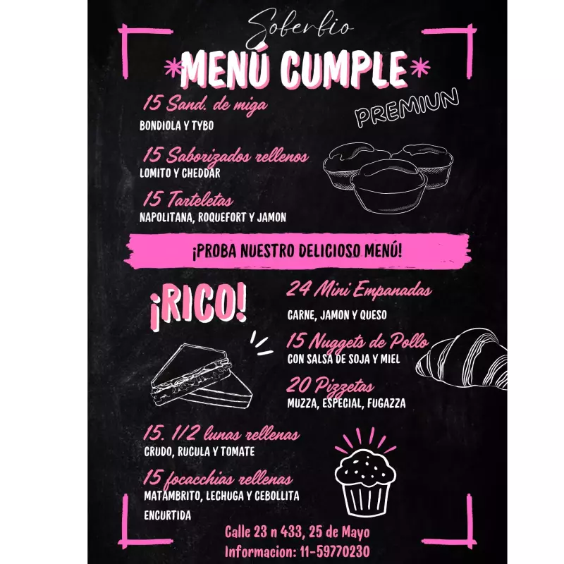 CUMPLE GOURMET 15 PERSONAS