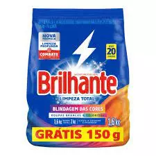 Detergente em Pó BRILHANTE 1,6kg un.
