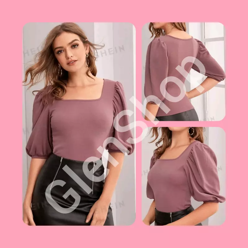 Blusa rosa vieja manga farol