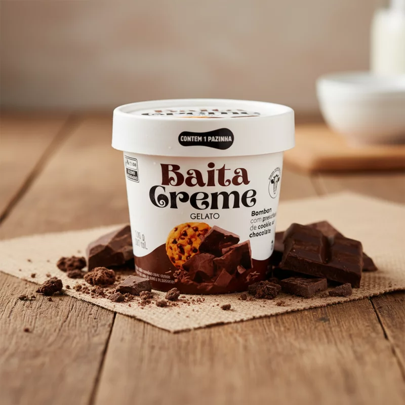 SORVETE BAITA CREME COOKIE