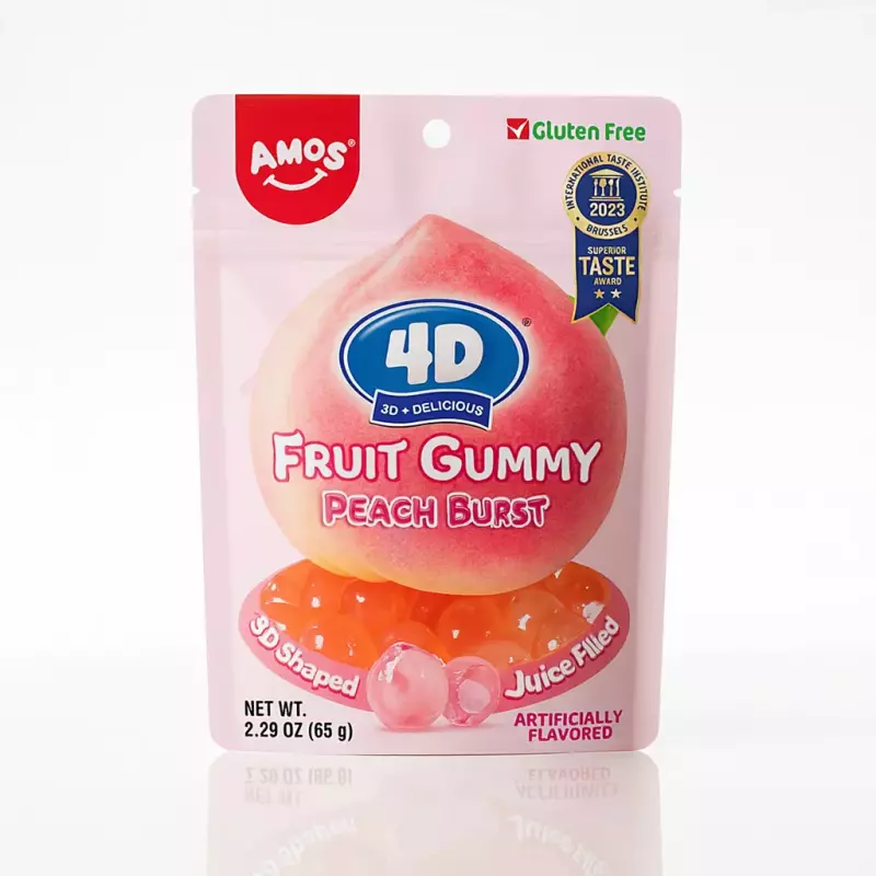 Amos 4D Fruit Gummy Peach 2.29oz