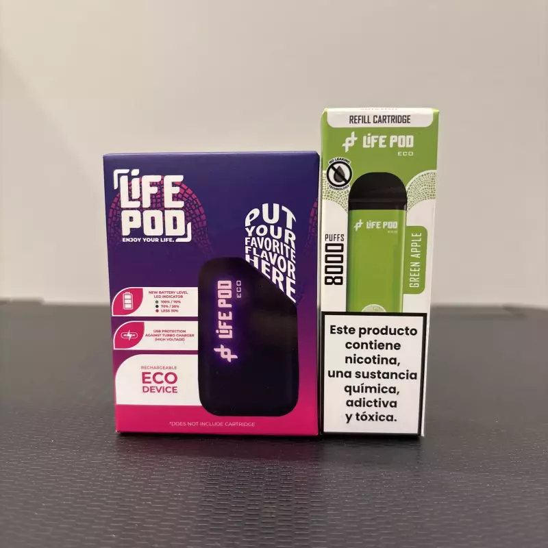 KIT LIFE POD ECO 1 MAÇÃ VERDE