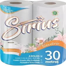 PAPEL HIG. SIRIUS FOLHA SIMPLES 30M